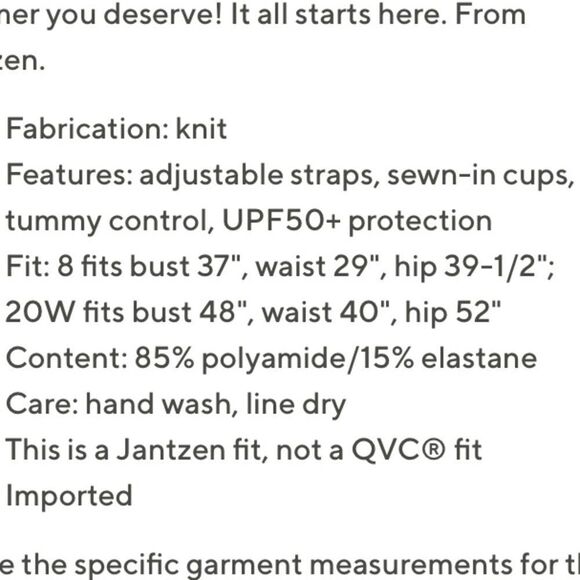 New Jantzen Teal Palm Slimming Swimsuit - Picture 13 of 14